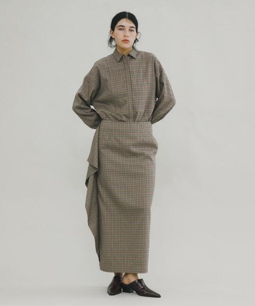 LAATO(ラート)の「placket shirts(シャツ/ブラウス・レディース・グレー系その他/チェック/チャコールグレー・FREE)」の10枚目の写真