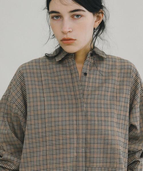 LAATO(ラート)の「placket shirts(シャツ/ブラウス・レディース・グレー系その他/チェック/チャコールグレー・FREE)」の12枚目の写真