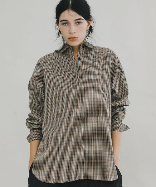 LAATO(ラート)の「placket shirts(シャツ/ブラウス・レディース・グレー系その他/チェック/チャコールグレー・FREE)」の13枚目の写真