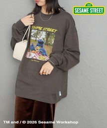【WEB限定】[SESAME STREET/セサミストリート] クッキーモンスター フォトプリントロンT