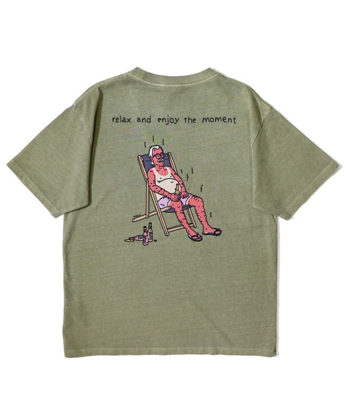 BROTHER MERLE(ブラザー マール)の「RSC×BROTHER MERLE / 日焼けすぎ オジサン T-SHIRT(M4)(Tシャツ/カットソー・メンズ・チャコールグレー/カーキ・MEDIUM/X-LARGE/LARGE)」の1枚目の写真