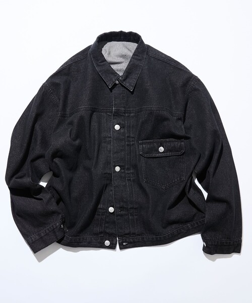 FREAK'S STORE（フリークスストア）の「ヴィンテージライク デニム トラッカー ジャケット 1stタイプ シンチバック 【限定展開】（ブルゾン・メンズ・チャコールグレー/ブラック/ネイビー/ブルー・SMALL/MEDIUM/LARGE）」の14枚目の写真