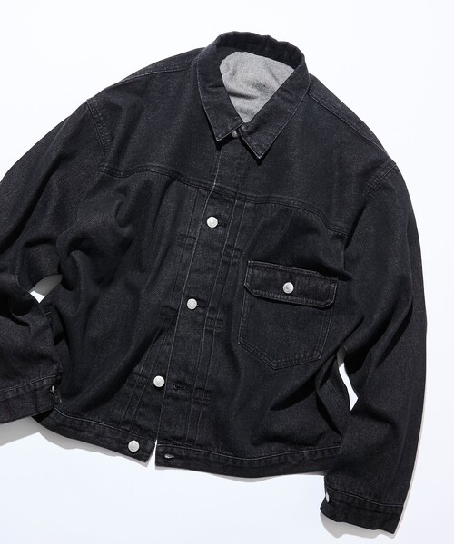 FREAK'S STORE（フリークスストア）の「ヴィンテージライク デニム トラッカー ジャケット 1stタイプ シンチバック 【限定展開】（ブルゾン・メンズ・チャコールグレー/ブラック/ネイビー/ブルー・SMALL/MEDIUM/LARGE）」の15枚目の写真