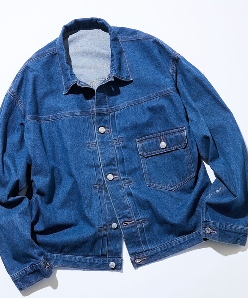 FREAK'S STORE（フリークスストア）の「ヴィンテージライク デニム トラッカー ジャケット 1stタイプ シンチバック 【限定展開】（ブルゾン・メンズ・チャコールグレー/ブラック/ネイビー/ブルー・SMALL/MEDIUM/LARGE）」の21枚目の写真