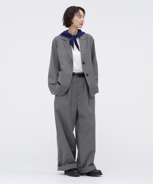 MHL.(エムエイチエル)の「WOOL COTTON TWILL(テーラードジャケット・レディース・ネイビー/グレー・2/1)」の7枚目の写真