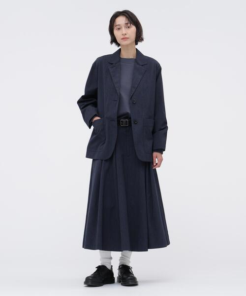 MHL.(エムエイチエル)の「WOOL COTTON TWILL(テーラードジャケット・レディース・ネイビー/グレー・2/1)」の11枚目の写真