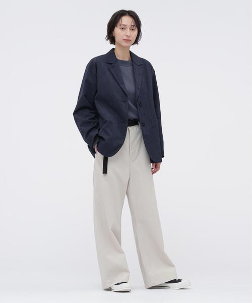 MHL.(エムエイチエル)の「WOOL COTTON TWILL(テーラードジャケット・レディース・ネイビー/グレー・2/1)」の12枚目の写真