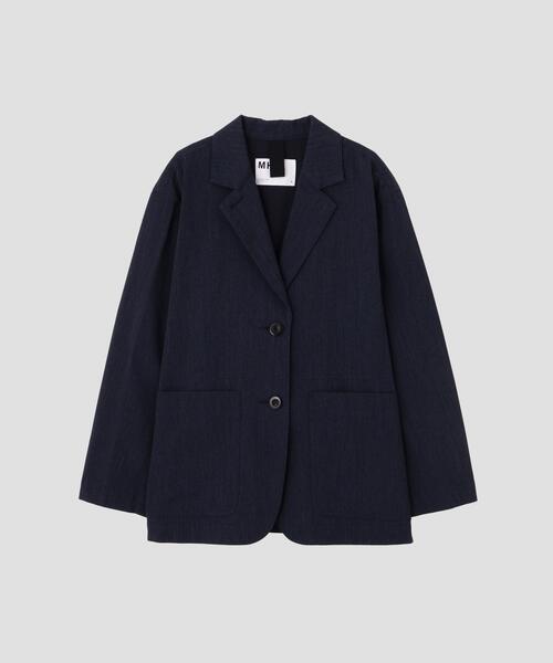 MHL.(エムエイチエル)の「WOOL COTTON TWILL(テーラードジャケット・レディース・ネイビー/グレー・2/1)」の13枚目の写真