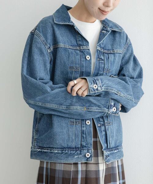 Levi’s MADE＆CRAFTED（リーバイスメードアンドクラフテッド）の「Levi’s　TYPE1 TRUCKER（デニムジャケット・レディース・インディゴブルー・SMALL）」の2枚目の写真