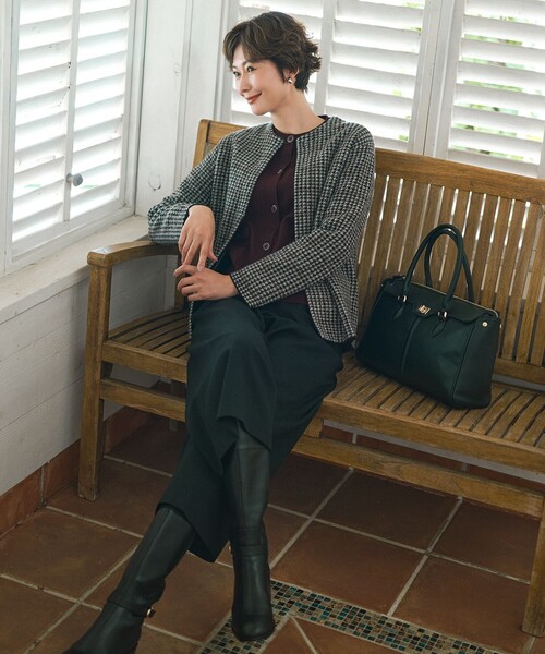 J.PRESS（ジェイプレス）の「【季節の変わり目に】KNIT OUTER（ニット/セーター・レディース・ライトグレー系3/ブラウン系3・T13/T15）」の3枚目の写真