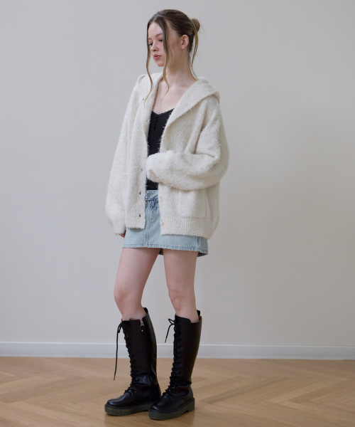 ROSEFRANTZ（ロゼフランツ）の「Hairy Overfit Hood Cardigan [Ivory]（カーディガン/ボレロ・レディース・アイボリー・OS）」の3枚目の写真
