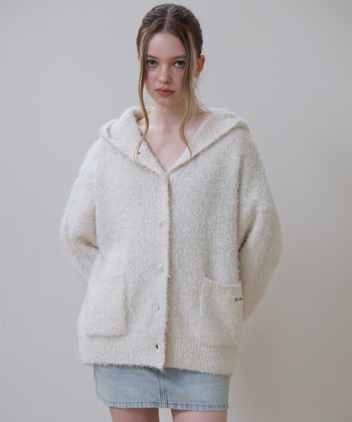 ROSEFRANTZ（ロゼフランツ）の「Hairy Overfit Hood Cardigan [Ivory]（カーディガン/ボレロ・レディース・アイボリー・OS）」の9枚目の写真
