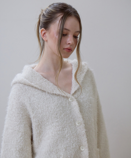 ROSEFRANTZ（ロゼフランツ）の「Hairy Overfit Hood Cardigan [Ivory]（カーディガン/ボレロ・レディース・アイボリー・OS）」の10枚目の写真