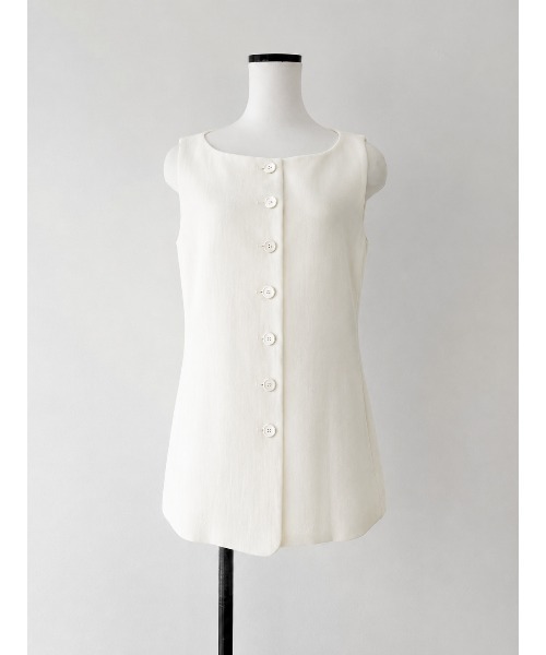celon(セロン)の「minimal button vest(その他トップス・レディース・ブラック/ホワイト・FREE)」の1枚目の写真