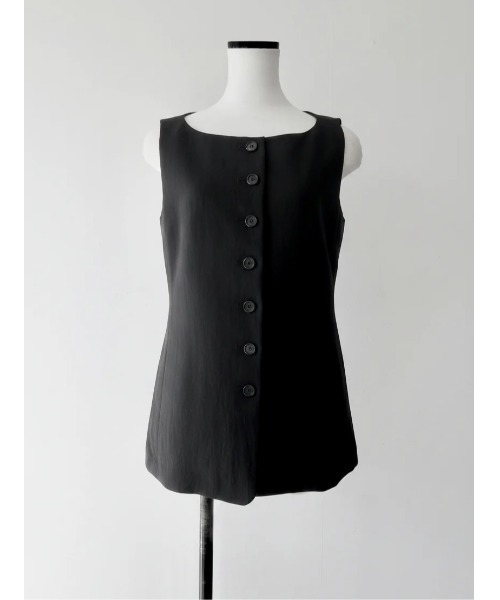 celon(セロン)の「minimal button vest(その他トップス・レディース・ブラック/ホワイト・FREE)」の5枚目の写真
