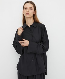 残りわずか！】タックゴムシェイプベルトシャツ｜ウォッシャブル