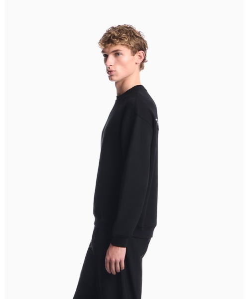 EMPORIO ARMANI(エンポリオアルマーニ)の「【エンポリオ アルマーニ】コットンダイアゴナルフリース スウェットシャツ(スウェット・メンズ・ブラック・SMALL/MEDIUM/LARGE/X-SMALL/X-LARGE)」の4枚目の写真