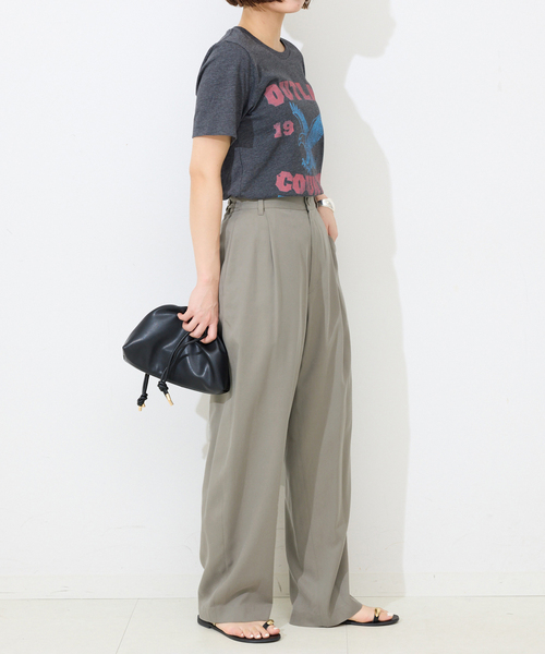 SLOBE IENA(スローブイエナ)の「《3サイズ展開/追加2》ワンタックバレルスラックス(スラックス・レディース・ブラック/カーキ・38/36/34)」の6枚目の写真