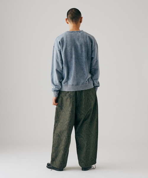JOURNAL STANDARD J.S HOMESTEAD（ジャーナルスタンダードホームステッド）の「J.S.Homestead / ペイズリー ジャガード エア クルー パンツ（スラックス・メンズ・カーキ/ブラック・LARGE/MEDIUM）」の7枚目の写真
