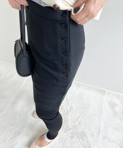 EDIT. FOR LULU(エディットフォールル)の「【NOHRA /ノーラ】Cotton silk mini skirt(スカート・レディース・ブラック・FREE)」の2枚目の写真