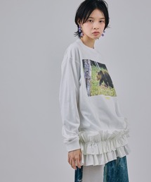 PRINT L/S T-SHIRT(MOSAIC BEAR)