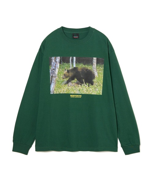 NON TOKYO(ノントーキョー)の「PRINT L/S T-SHIRT(MOSAIC BEAR)(Tシャツ/カットソー・レディース・グリーン/ホワイト/ブラック・2/1)」の3枚目の写真