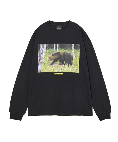 NON TOKYO(ノントーキョー)の「PRINT L/S T-SHIRT(MOSAIC BEAR)(Tシャツ/カットソー・レディース・グリーン/ホワイト/ブラック・2/1)」の2枚目の写真