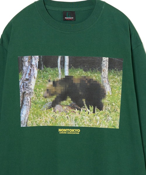 NON TOKYO(ノントーキョー)の「PRINT L/S T-SHIRT(MOSAIC BEAR)(Tシャツ/カットソー・レディース・グリーン/ホワイト/ブラック・2/1)」の14枚目の写真