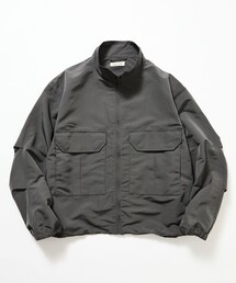 限定展開 ナイロン ダブルポケット スタンドカラー ブルゾン