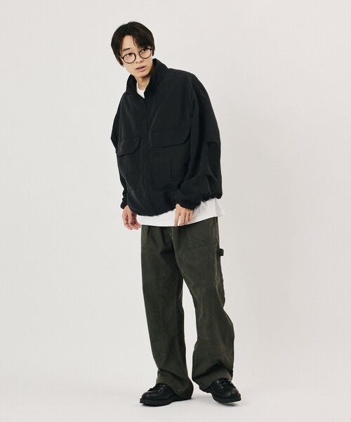 FREAK'S STORE(フリークスストア)の「限定展開 ナイロン ダブルポケット スタンドカラー ブルゾン(ブルゾン・メンズ・オリーブ/ネイビー/ブラック/チャコールグレー・LARGE/MEDIUM/SMALL)」の20枚目の写真