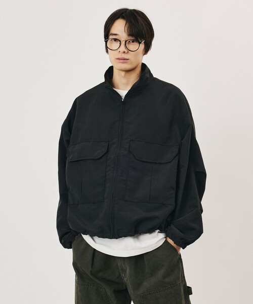 FREAK'S STORE(フリークスストア)の「限定展開 ナイロン ダブルポケット スタンドカラー ブルゾン(ブルゾン・メンズ・オリーブ/ネイビー/ブラック/チャコールグレー・LARGE/MEDIUM/SMALL)」の22枚目の写真