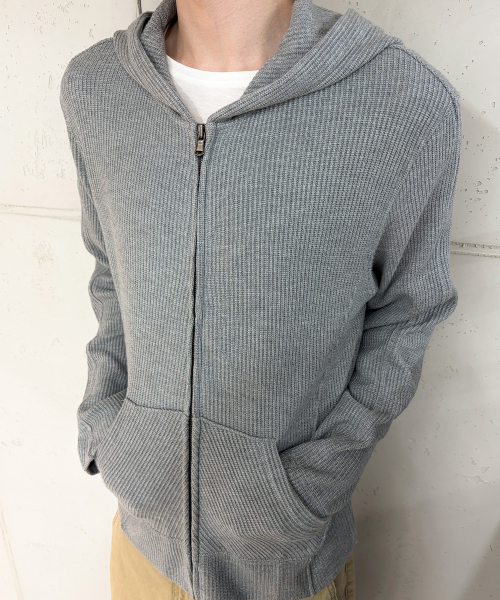 KICHUL(キチョル)の「モノニットジップフーディ(グレー)(パーカー・レディース・その他・MEDIUM/LARGE/SMALL)」の1枚目の写真