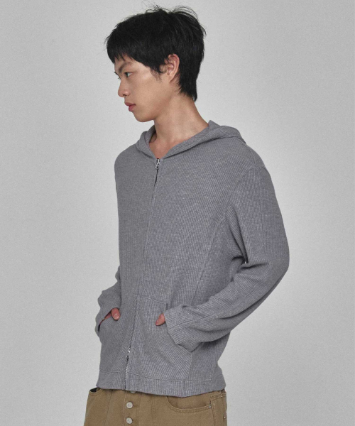 KICHUL(キチョル)の「モノニットジップフーディ(グレー)(パーカー・レディース・その他・MEDIUM/LARGE/SMALL)」の2枚目の写真
