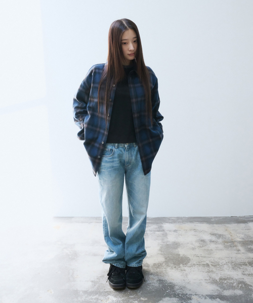 999HUMANITY(999ヒューマニティ)の「EASY CHECK SHIRT V20 (ネイビー)(シャツ/ブラウス・レディース・その他・1(S)/2(M)/3(L))」の2枚目の写真