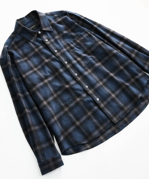 999HUMANITY(999ヒューマニティ)の「EASY CHECK SHIRT V20 (ネイビー)(シャツ/ブラウス・レディース・その他・1(S)/2(M)/3(L))」の9枚目の写真