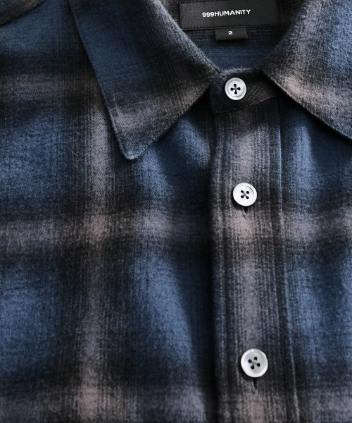 999HUMANITY(999ヒューマニティ)の「EASY CHECK SHIRT V20 (ネイビー)(シャツ/ブラウス・レディース・その他・1(S)/2(M)/3(L))」の10枚目の写真