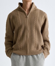 sedacle（セダクル）の「Single Zip Cable Knit /シングルジップケーブルニット（ニット/セーター）」