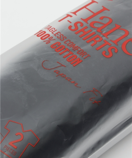 HANES（ヘインズ）の「【Hanes】ジャパンフィットVネックTシャツ2P（Tシャツ/カットソー・メンズ・ブラック・X-LARGE/MEDIUM/LARGE/SMALL/XS）」の2枚目の写真