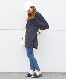 Khaju | 《予約》Khaju: サイドスリットビッグTEE■(Tシャツ/カットソー)