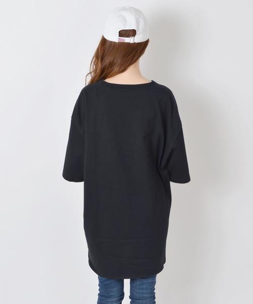 Khaju（カージュ）の「《予約》Khaju: サイドスリットビッグTEE■（Tシャツ/カットソー・レディース・ホワイト/ブラック/グレー・ONE SIZE）」の8枚目の写真
