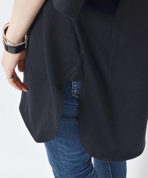 Khaju（カージュ）の「《予約》Khaju: サイドスリットビッグTEE■（Tシャツ/カットソー・レディース・ホワイト/ブラック/グレー・ONE SIZE）」の9枚目の写真