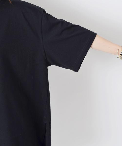 Khaju（カージュ）の「《予約》Khaju: サイドスリットビッグTEE■（Tシャツ/カットソー・レディース・ホワイト/ブラック/グレー・ONE SIZE）」の10枚目の写真