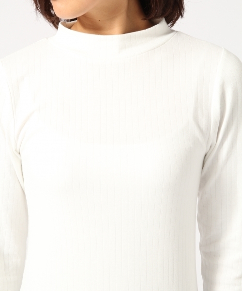 GLOBAL WORK（グローバルワーク）の「リブハイネックプルオーバー長袖/725125（Tシャツ/カットソー・レディース・グレー/ホワイト/ブラウン/ブラック・SMALL/LARGE/MEDIUM）」の10枚目の写真