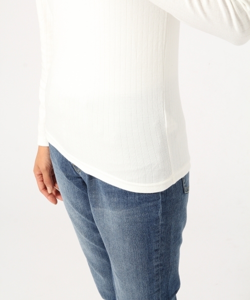 GLOBAL WORK（グローバルワーク）の「リブハイネックプルオーバー長袖/725125（Tシャツ/カットソー・レディース・グレー/ホワイト/ブラウン/ブラック・SMALL/LARGE/MEDIUM）」の12枚目の写真