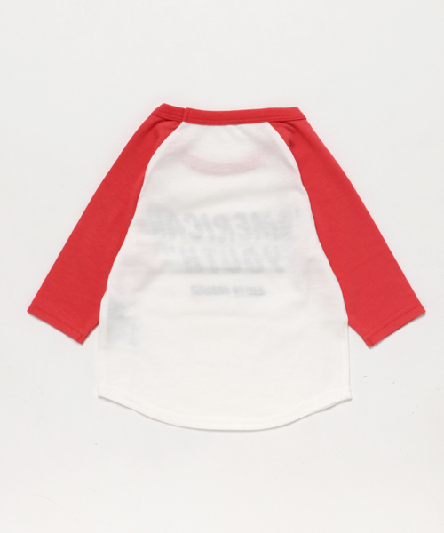 RODEO CROWNS WIDE BOWL（ロデオクラウンズワイドボウル）の「キッズ AMERICAN YOUTH 7分袖 Tシャツ（Tシャツ/カットソー・キッズ・イエロー/ブラック/レッド・MEDIUM/SMALL/LARGE/X-SMALL）」の4枚目の写真