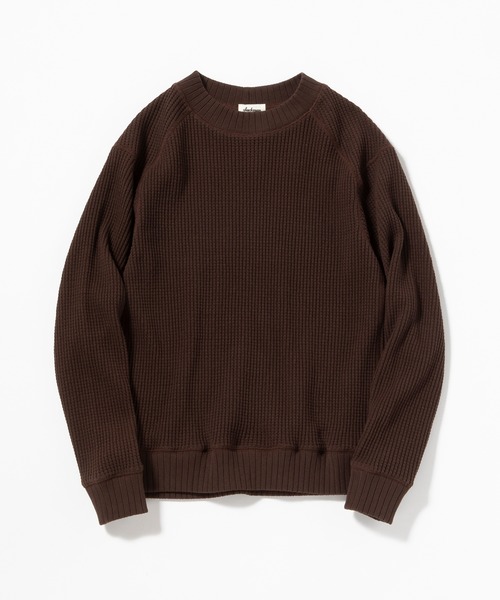 Jackman（ジャックマン）の「Waffle Mid-neck（ニット/セーター・メンズ・アイボリー/ダークネイビー/ベージュ/グレー/ヘザーグレー/オートミール/ホワイト/スミクロ/インディゴブルー/イエロー/バーガンディー/ブラック/ラベンダー/スモークピンク/セージグリーン/グレイッシュベージュ/テラコッタ/レッド/サックスブルー/スモークグレー/ダークオレンジ/パープル/ダークグリーン/シルバーグレー/レモンイエロー/ライトベージュ/ブラウン/オレンジ/ターコイズブルー/ブルーグレー/アクア/ダークパープル/桜/エメラルド/ダークブルー/ライトイエロー/ブルーグリーン/モスグリーン/サンドグレー・LARGE/MEDIUM/SMALL/X-LARGE）」の11枚目の写真