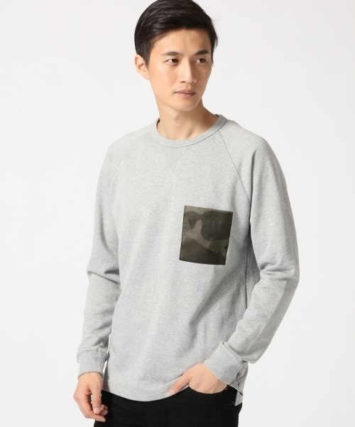 GLOBAL WORK（グローバルワーク）の「ウラケポケット長袖ＴＥＥ/728397（スウェット・メンズ・ブラック/グレー/ホワイト/ダークブラウン/ネイビー/その他・SMALL/MEDIUM/X-LARGE/LARGE）」の4枚目の写真