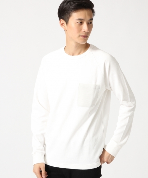 GLOBAL WORK（グローバルワーク）の「ウラケポケット長袖ＴＥＥ/728397（スウェット・メンズ・ブラック/グレー/ホワイト/ダークブラウン/ネイビー/その他・SMALL/MEDIUM/X-LARGE/LARGE）」の2枚目の写真