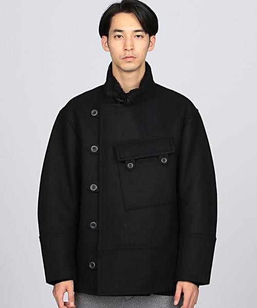 EN ROUTE（アンルート）の「ENR メルトンスタンドカラーブルゾン◆（その他アウター・メンズ・ブラック・2/1/3）」の3枚目の写真