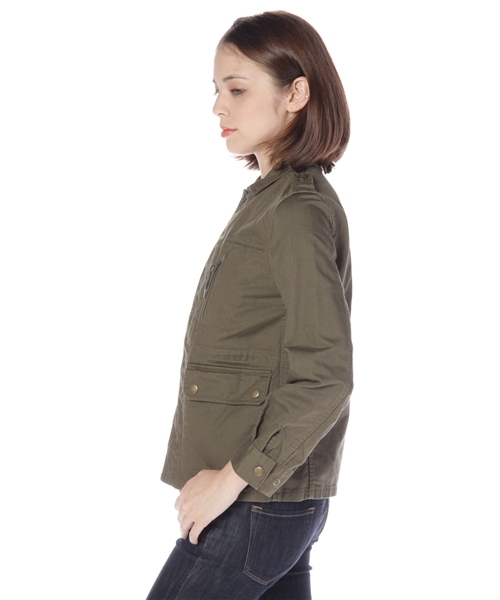 BEAUTY&YOUTH UNITED ARROWS(ビューティーアンドユースユナイテッドアローズ)の「BY ブロークンF2アーミージャケット ◆(ミリタリージャケット・レディース・オリーブ/モカ・SMALL/MEDIUM)」の12枚目の写真